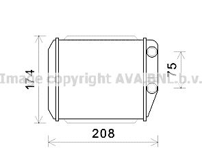 AVA QUALITY COOLING Теплообменник, отопление салона FT6416